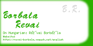 borbala revai business card